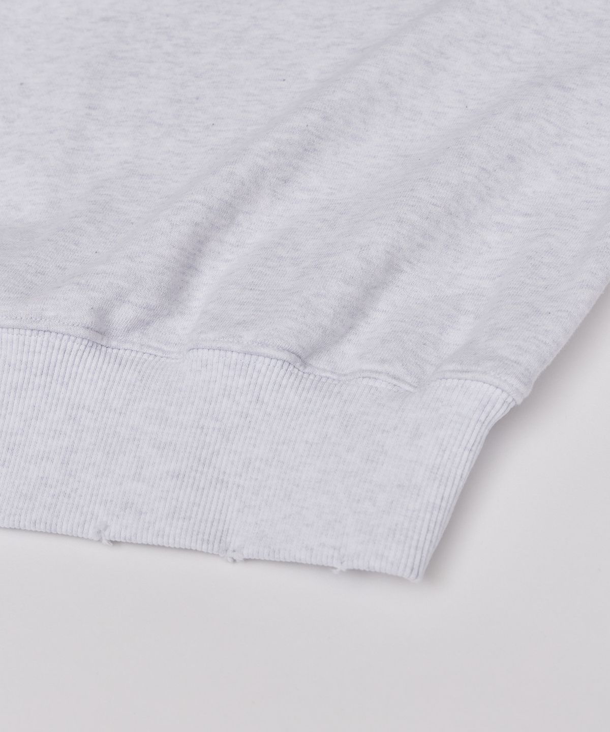 필더스(FIELDERS) LOGO DAMAGED SWEAT SHIRTS WHITE MELANGE