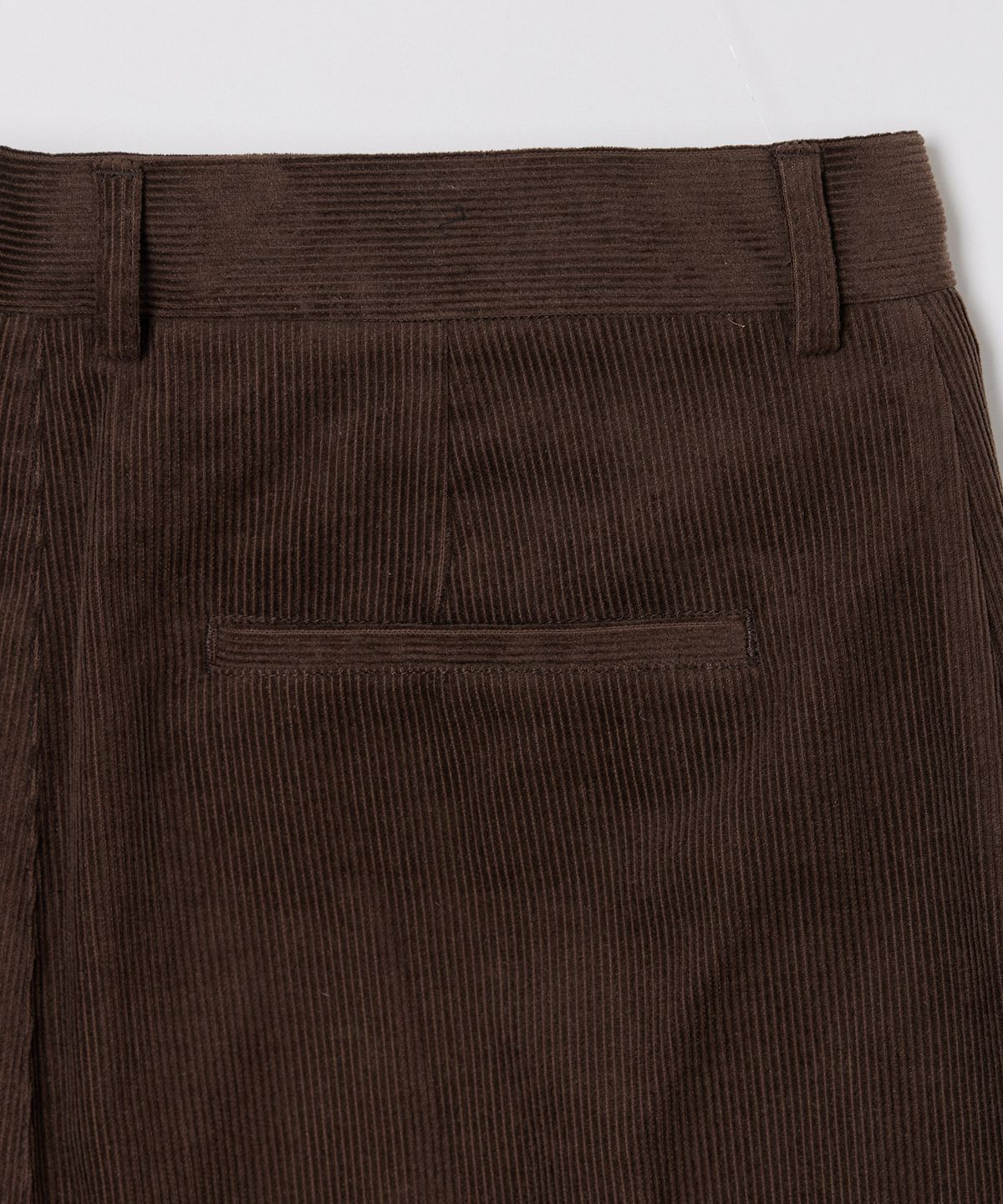 필더스(FIELDERS) MAN ONE TUCK CORDUROY PANTS CHOCO BROWN