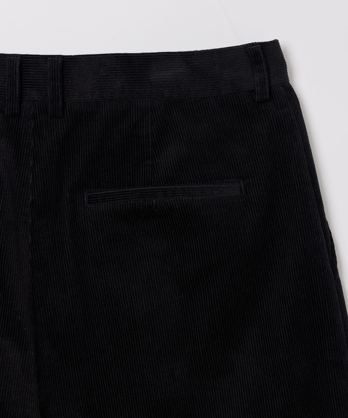 필더스(FIELDERS) MAN ONE TUCK CORDUROY PANTS BLACK