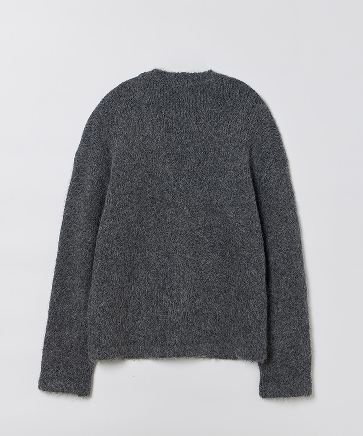 필더스(FIELDERS) ALPACA HAIRY CARDIGAN DEEP CHARCOAL