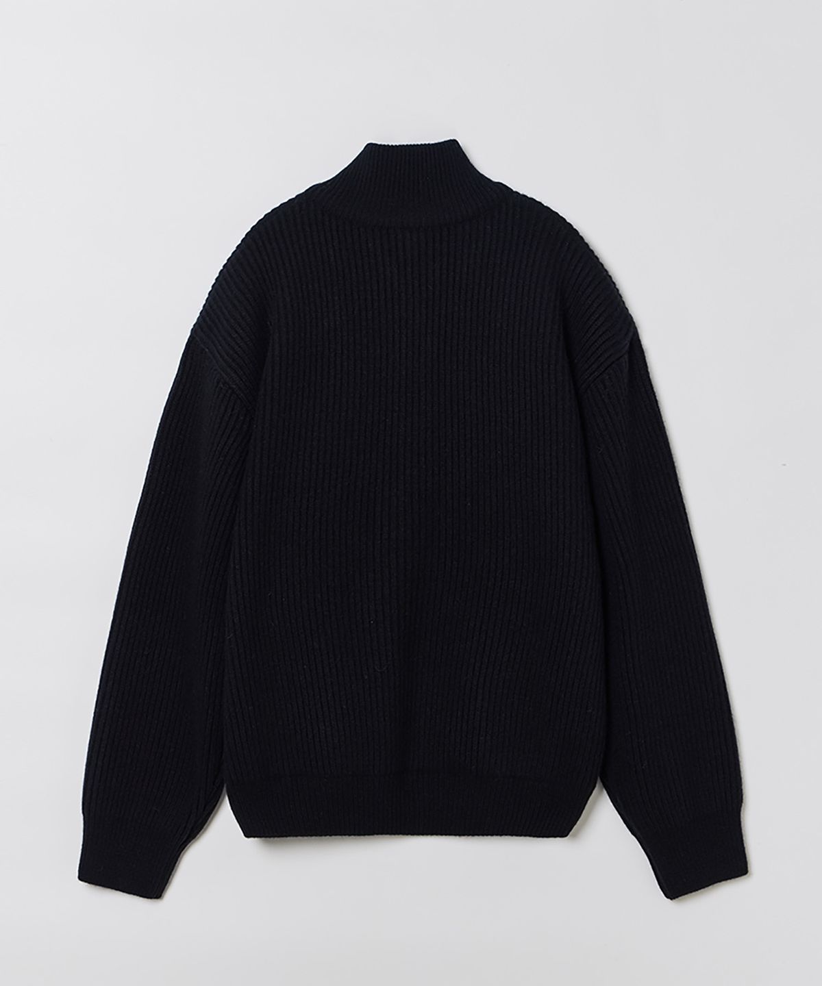 필더스(FIELDERS) FULL KNIT ZIP UP BLACK