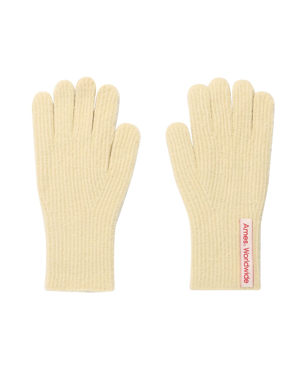 아메스 월드와이드(AMES-WORLDWIDE) HAIRY KNIT GLOVES & MUFFLER SET IVORY