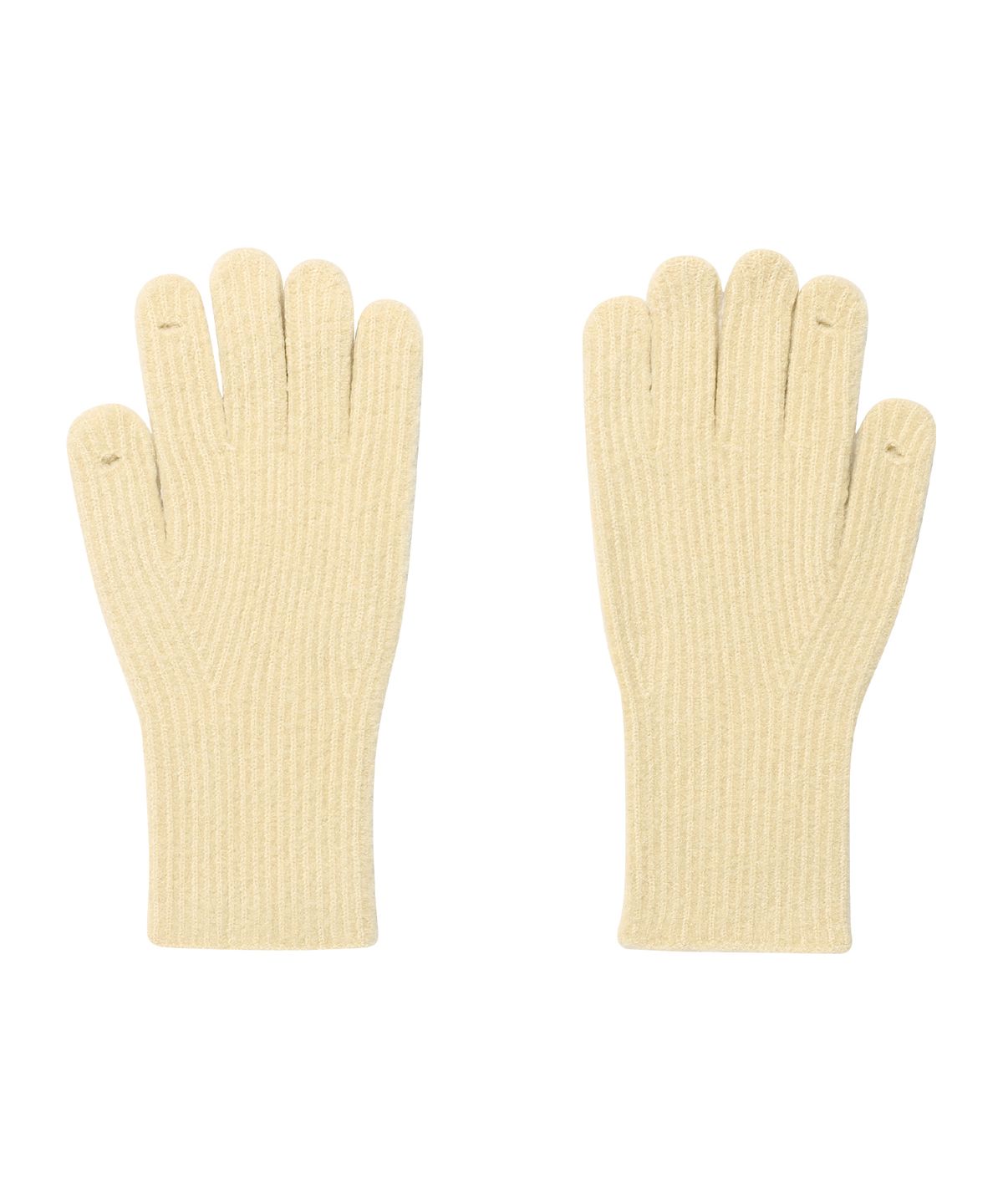 아메스 월드와이드(AMES-WORLDWIDE) HAIRY KNIT GLOVES & MUFFLER SET IVORY