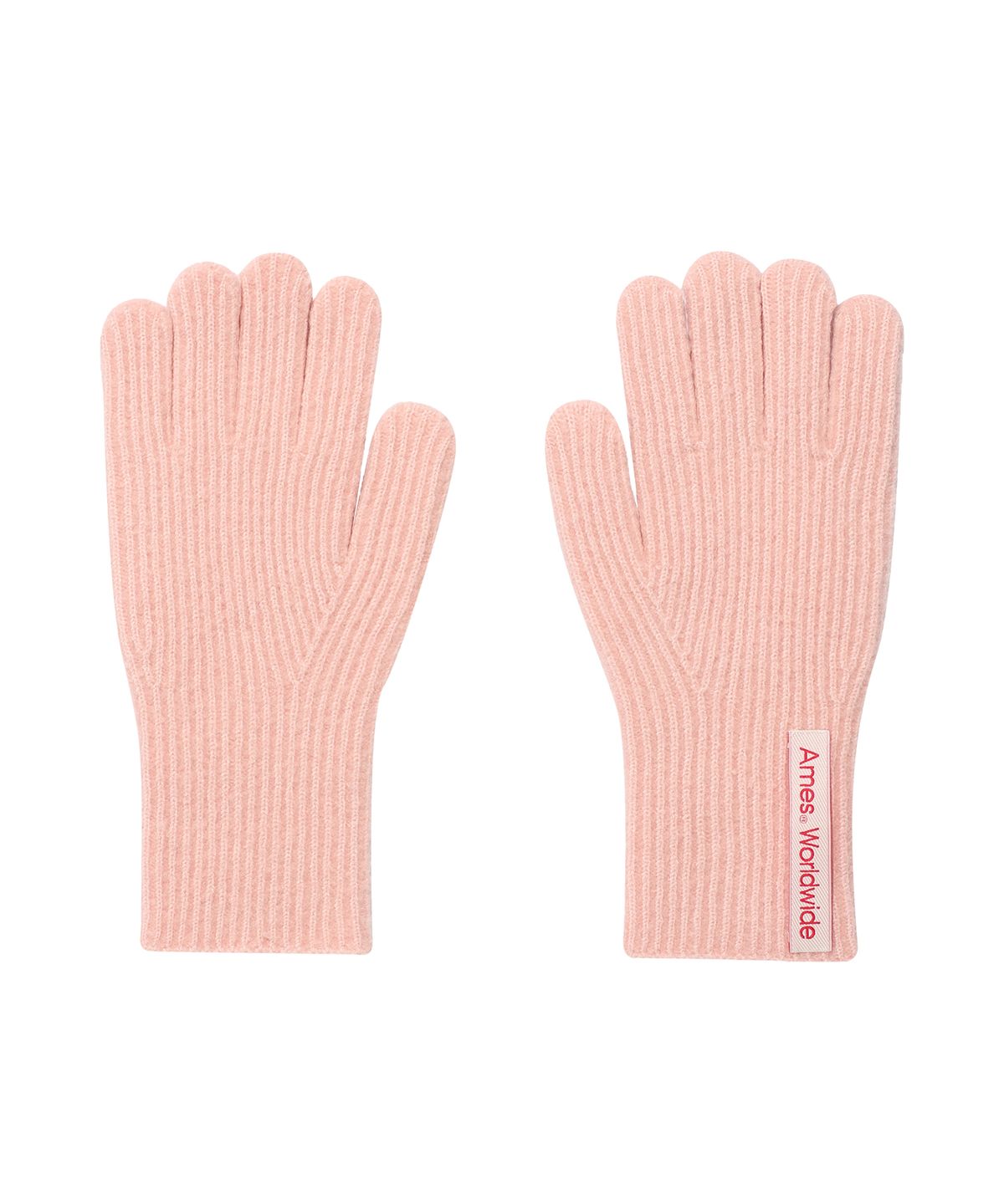 아메스 월드와이드(AMES-WORLDWIDE) HAIRY KNIT GLOVES & MUFFLER SET PINK