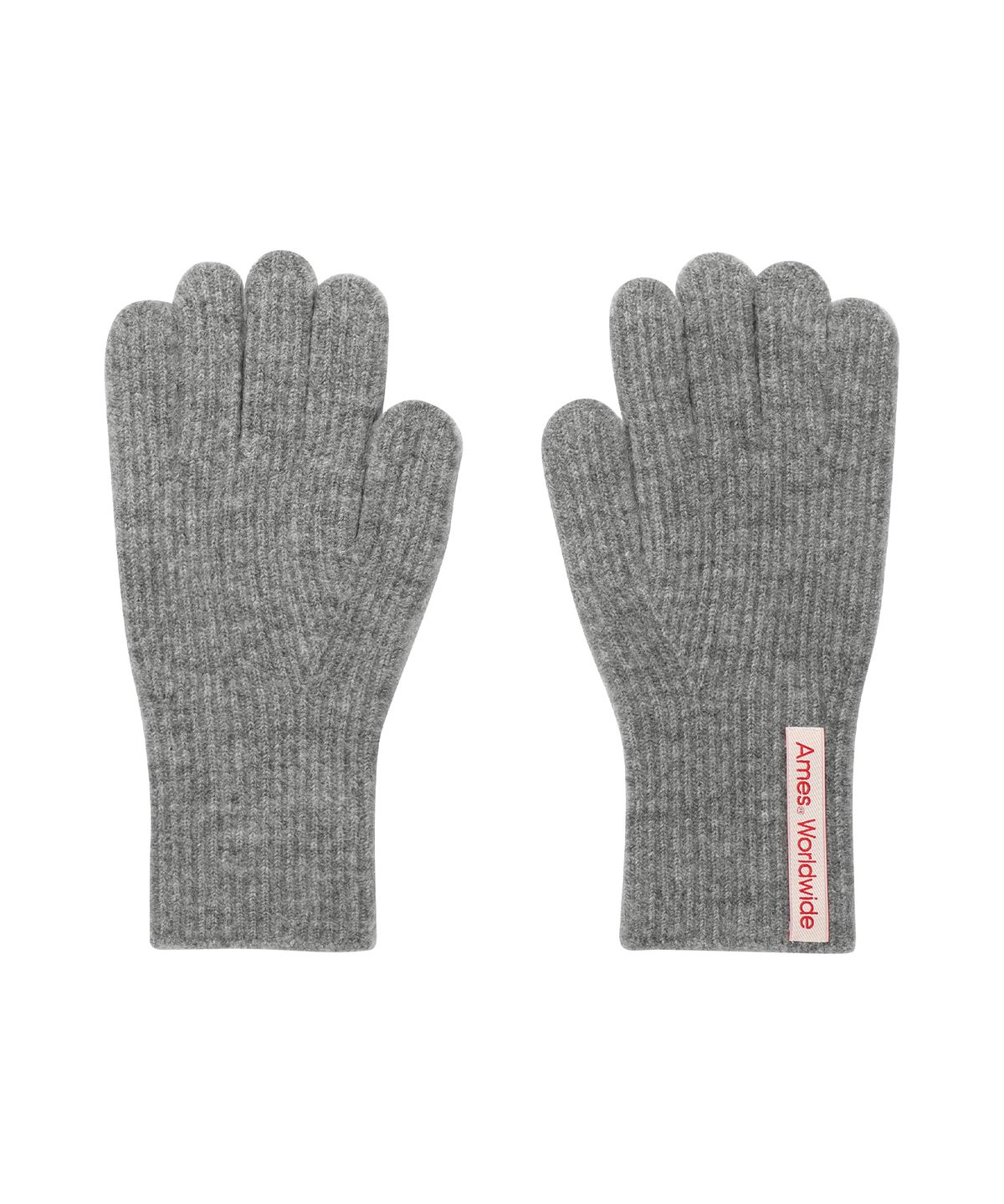아메스 월드와이드(AMES-WORLDWIDE) HAIRY KNIT GLOVES & MUFFLER SET GREY