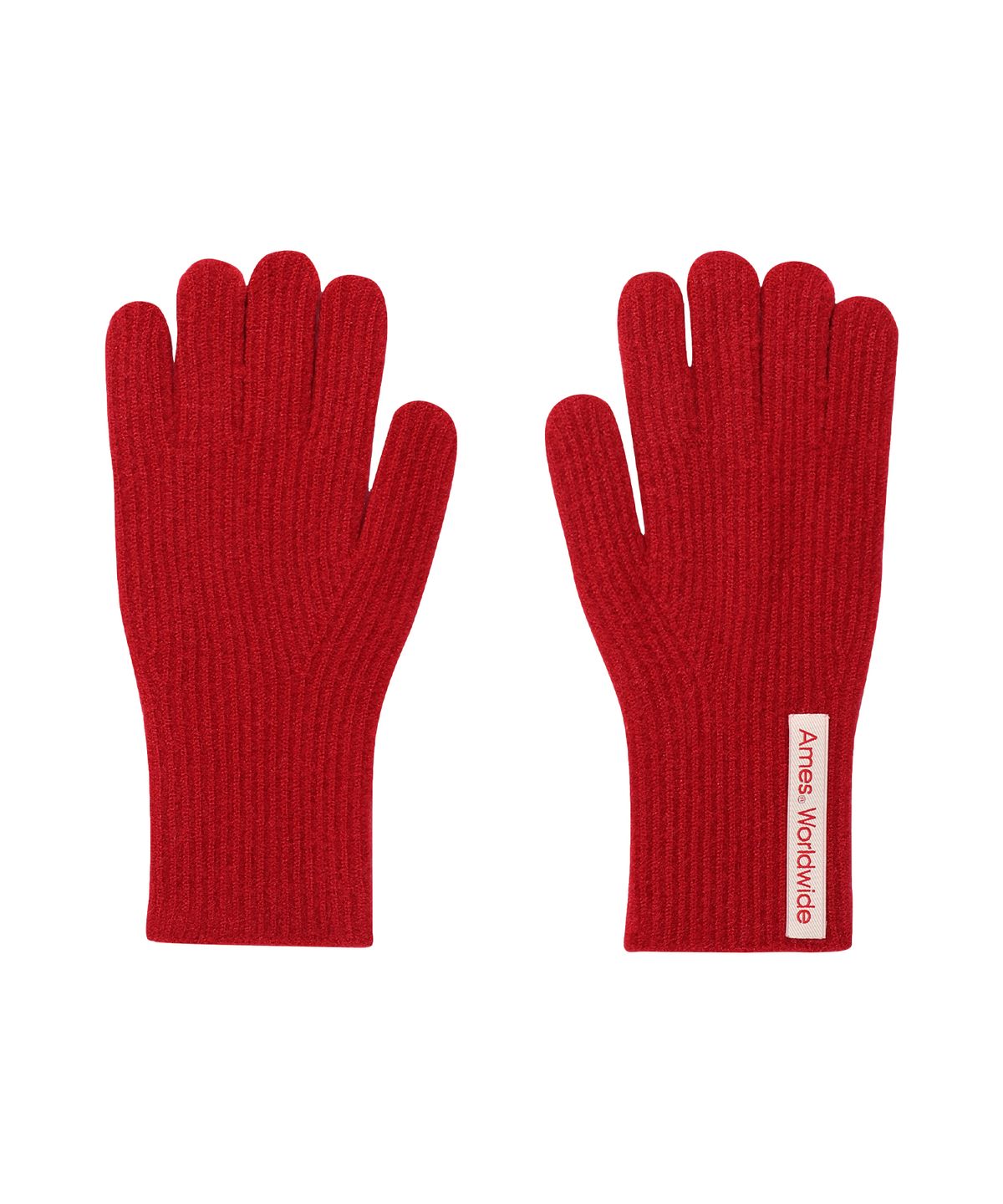 아메스 월드와이드(AMES-WORLDWIDE) HAIRY KNIT GLOVES & MUFFLER SET RED