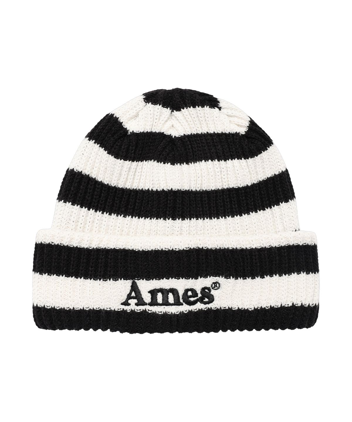 아메스 월드와이드(AMES-WORLDWIDE) STRIPE KNIT BEANIE IVORY