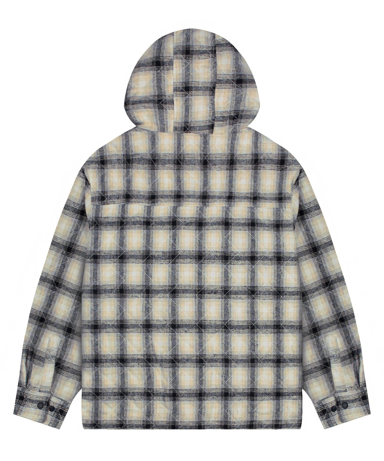 [XTONZ] Padded Check Hood Shirt Jacket ★大人気★ MUSINSA | XTONZ XTS035 Padded Check Hooded Shirt Jacket (BLACK)