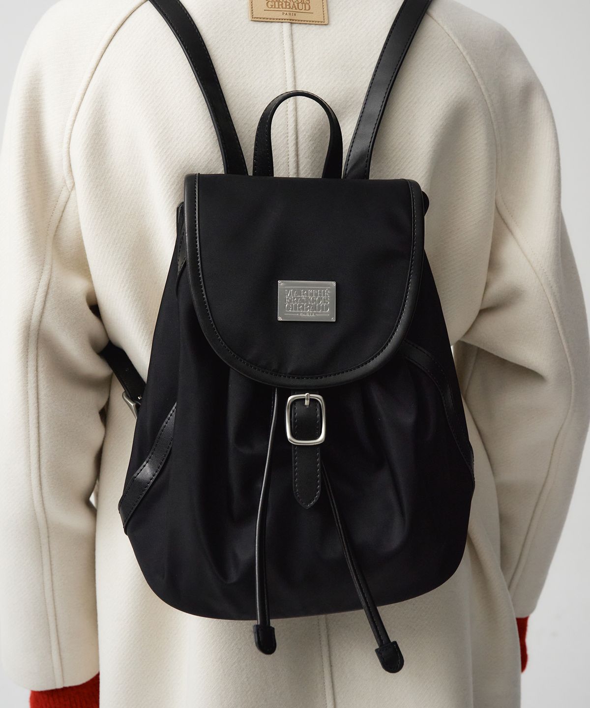 마리떼 프랑소와 저버(MARITHÉ + FRANҪOIS GIRBAUD) CLASSIC LOGO BUCKLE BACKPACK black