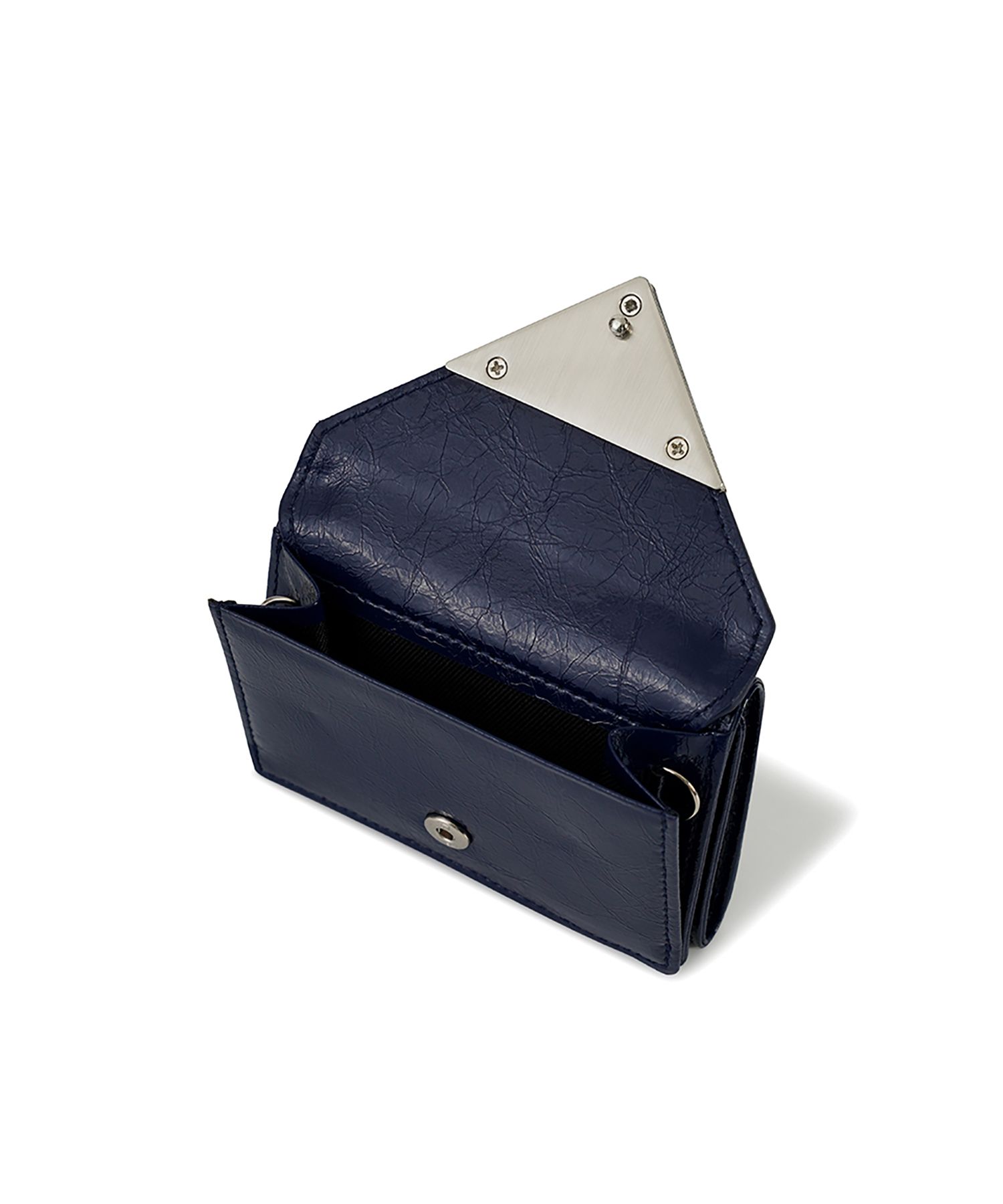 MUSINSA | fennec CRINKLE TRIANGLE TRIPLE WALLET - NAVY BLUE