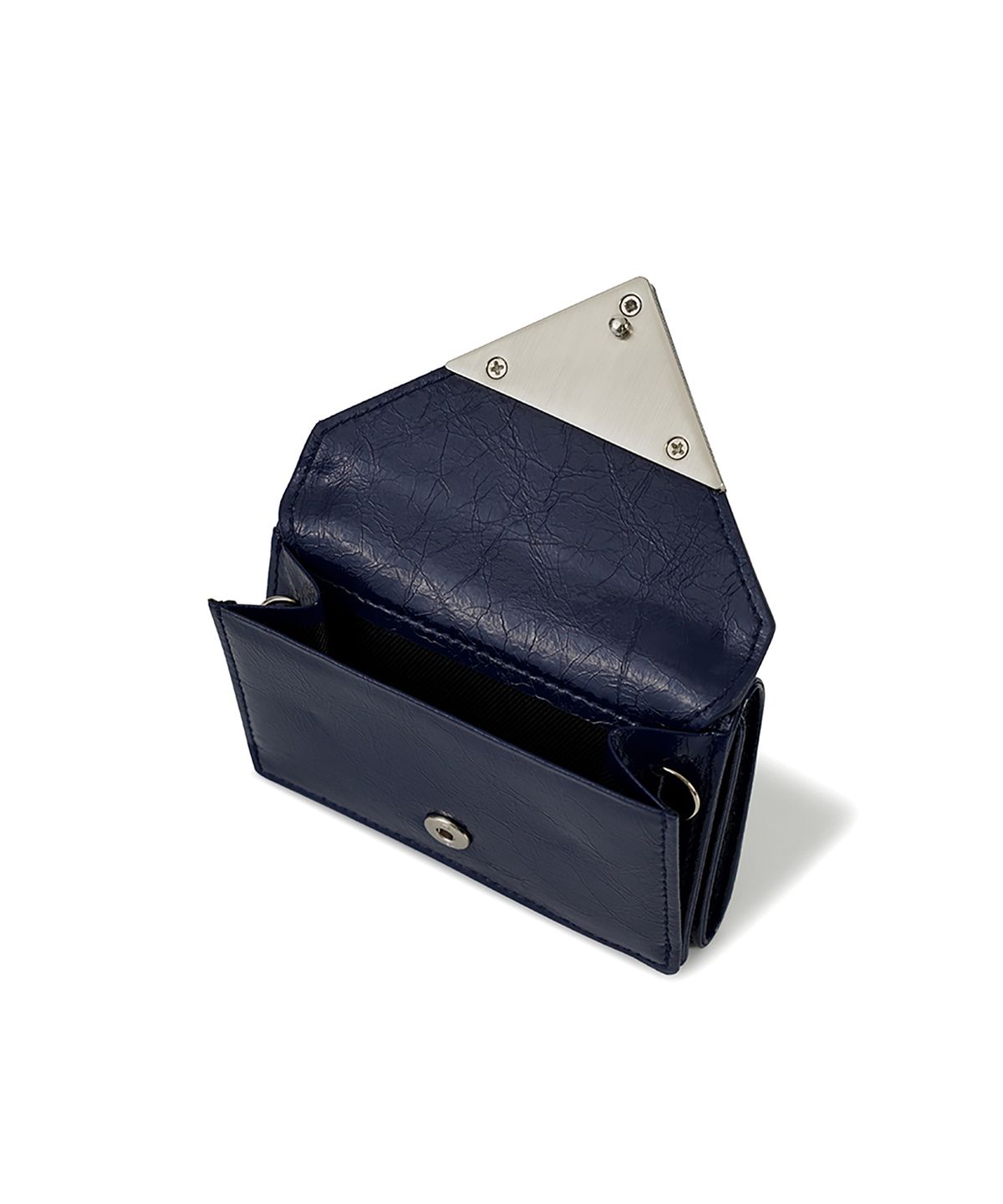 페넥(FENNEC) CRINKLE TRIANGLE TRIPLE WALLET - NAVY BLUE