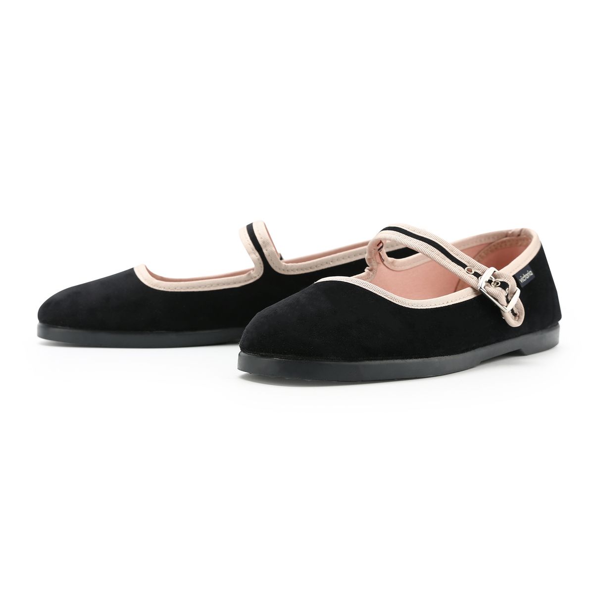 빅토리아 슈즈(VICTORIA SHOES) 쿵푸 벨벳 메르세데스 (1080116-NEGRO)