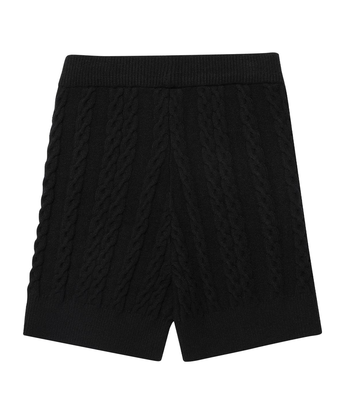 아메스 월드와이드(AMES-WORLDWIDE) CABLE KNIT SHORT PANTS BLACK