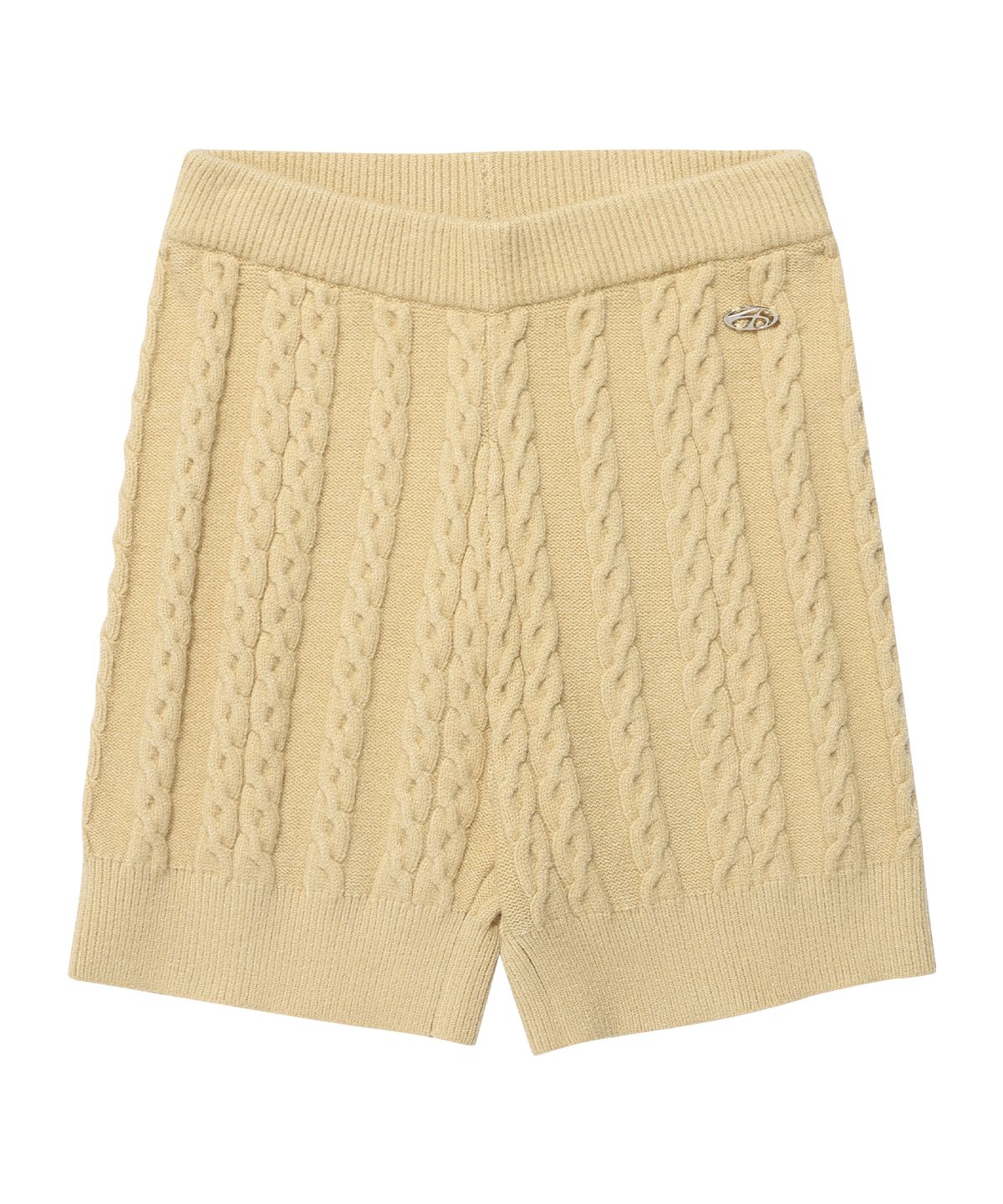 아메스 월드와이드(AMES-WORLDWIDE) CABLE KNIT SHORT PANTS CREAM