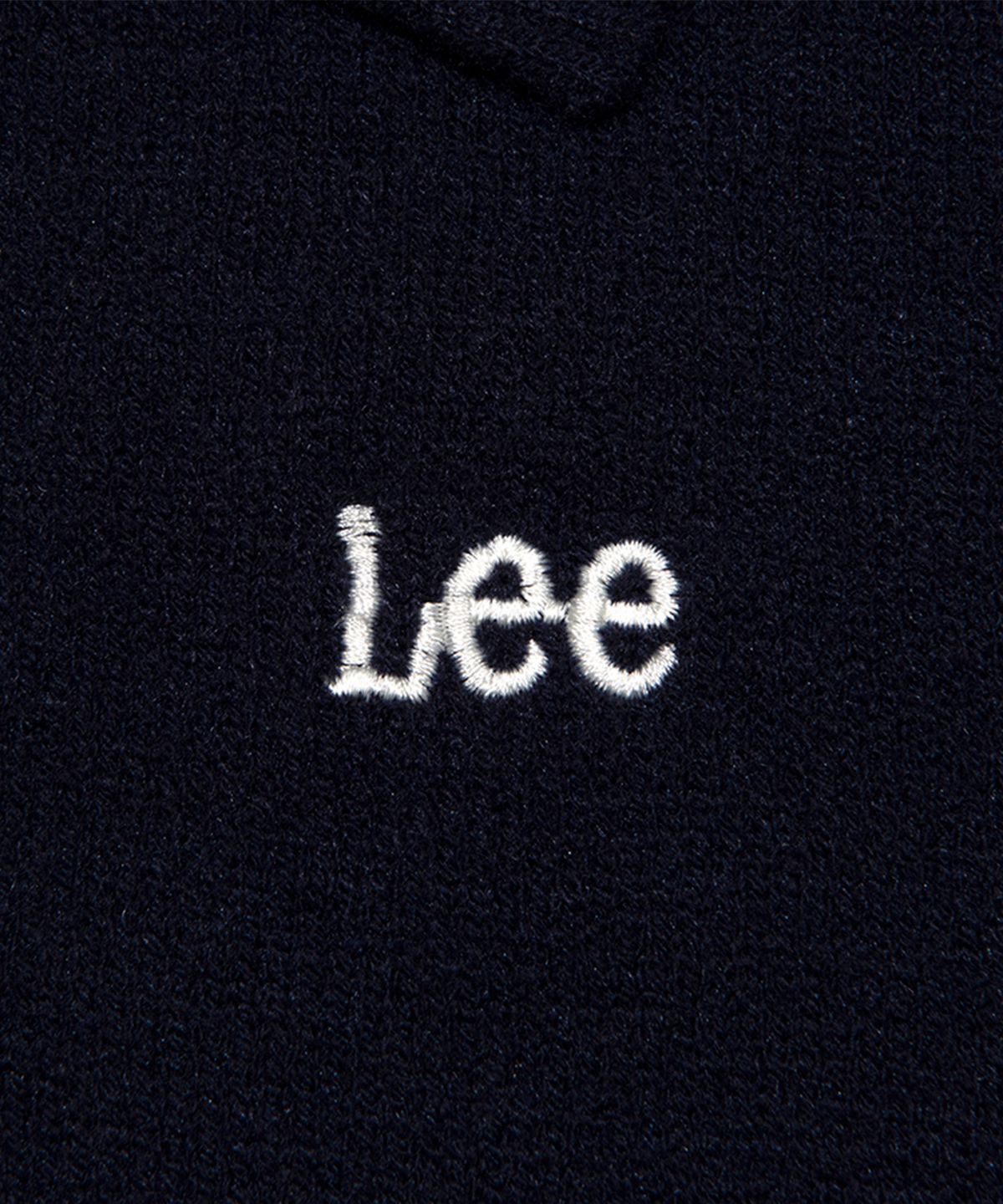 리 키즈(LEE KIDS) 카라 로고 자수 레귤러핏 풀오버 네이비 LK2404KT41NA