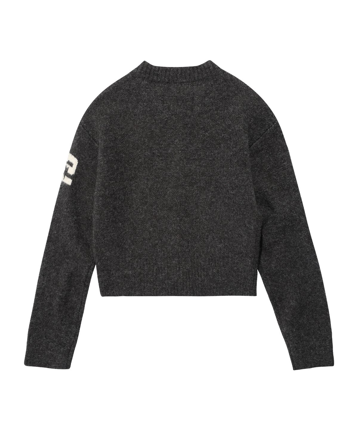 아메스 월드와이드(AMES-WORLDWIDE) TYPO KNIT ZIP-UP CHARCOAL