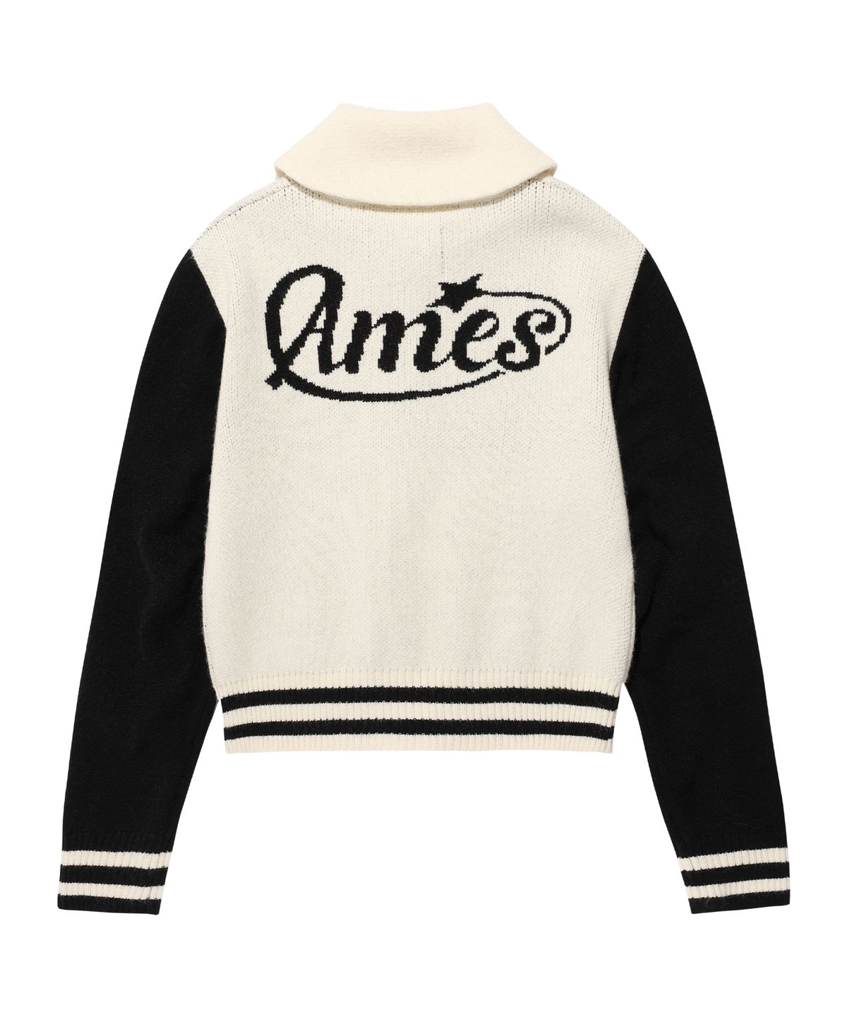 아메스 월드와이드(AMES-WORLDWIDE) CROP COWICHAN CARDIGAN IVORY