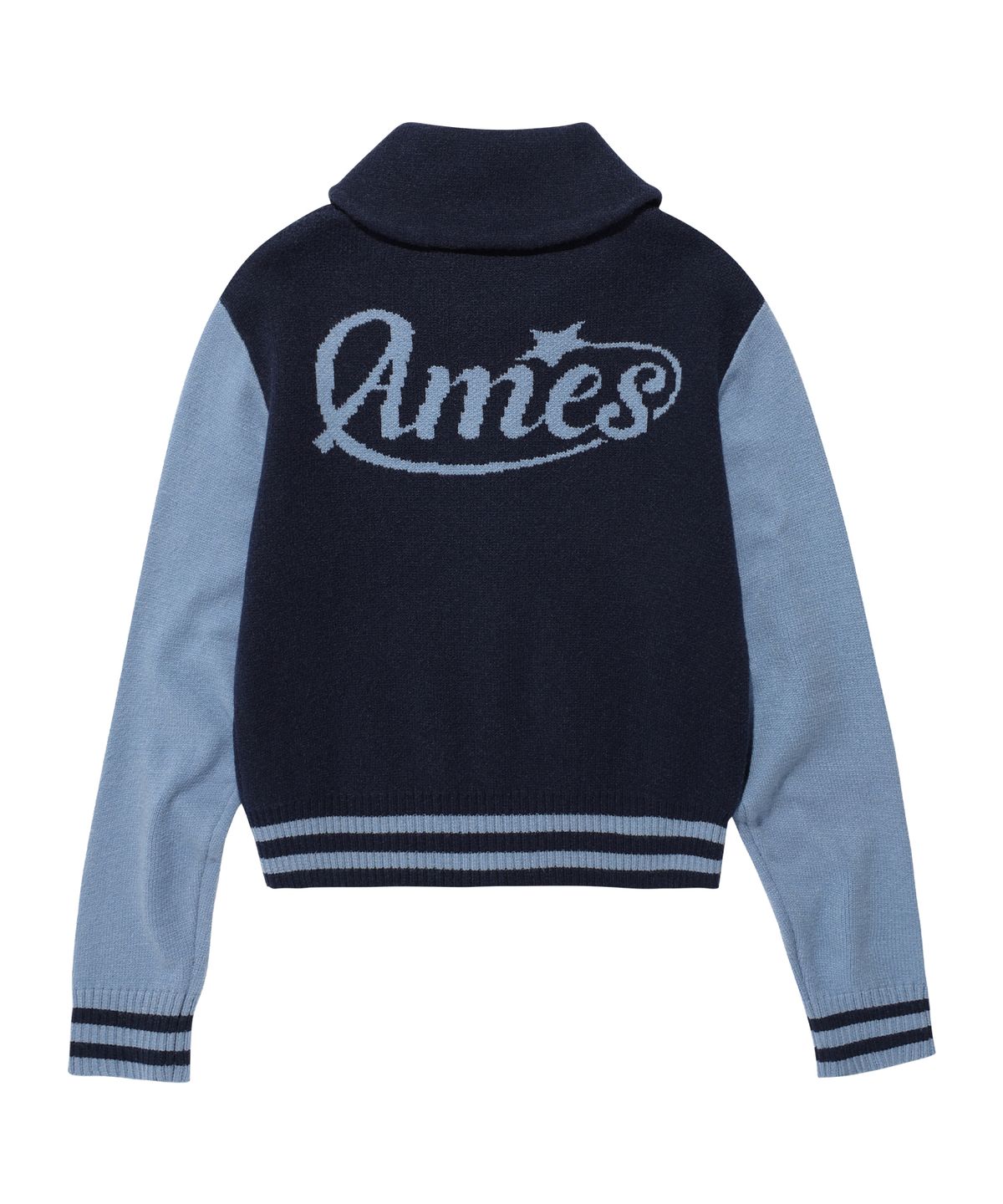 아메스 월드와이드(AMES-WORLDWIDE) CROP COWICHAN CARDIGAN NAVY