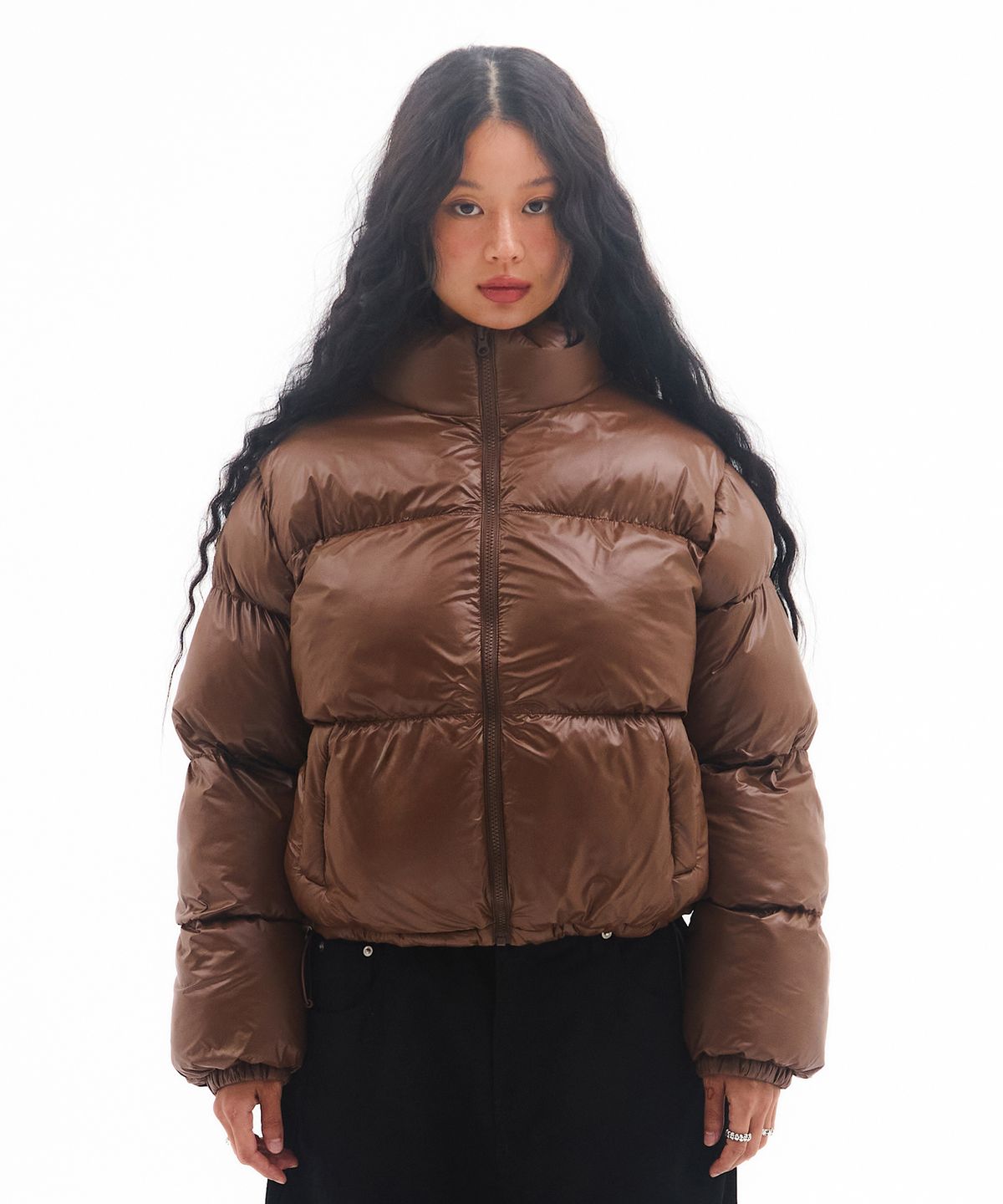 아메스 월드와이드(AMES-WORLDWIDE) AMES CROP PUFFER PADDING BROWN