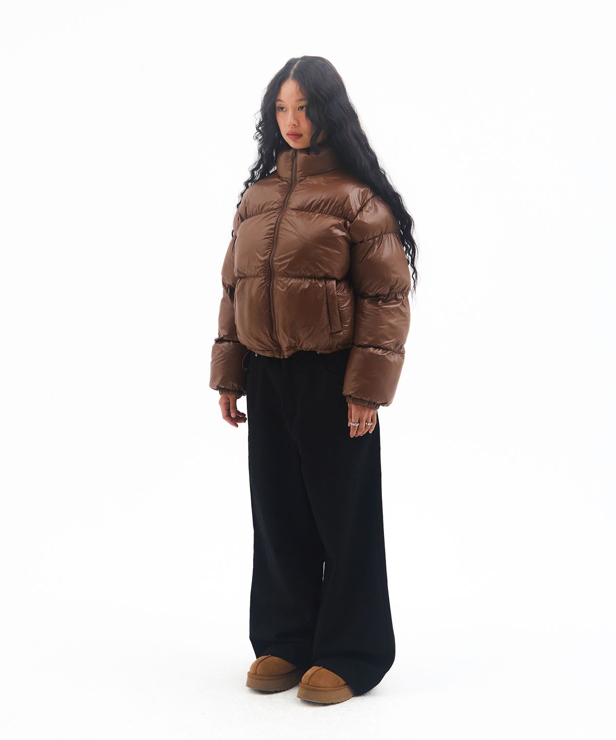 아메스 월드와이드(AMES-WORLDWIDE) AMES CROP PUFFER PADDING BROWN