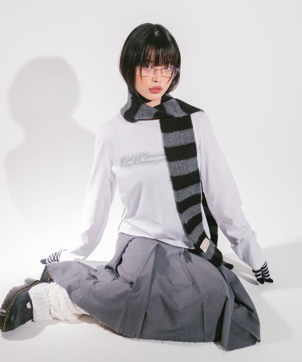 엘엠씨(LMC) STRIPE MUFFLER black