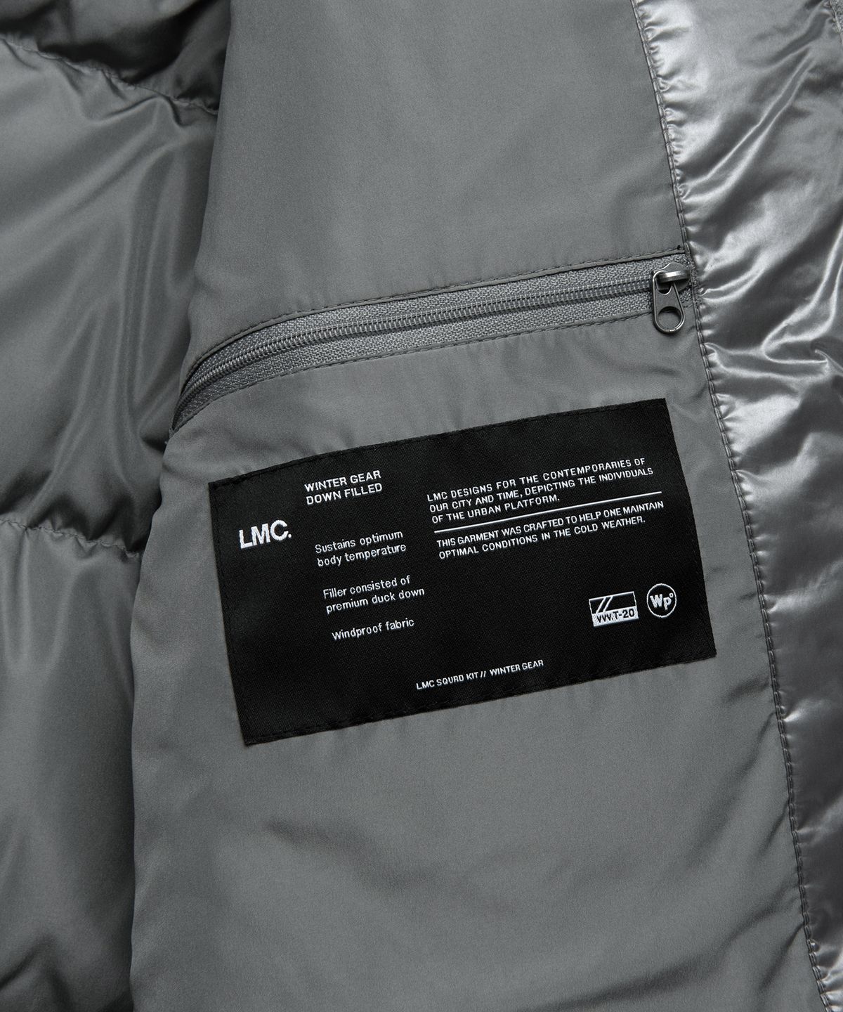 엘엠씨(LMC) OG GLOSSY PUFFER DUCK DOWN PARKA gray