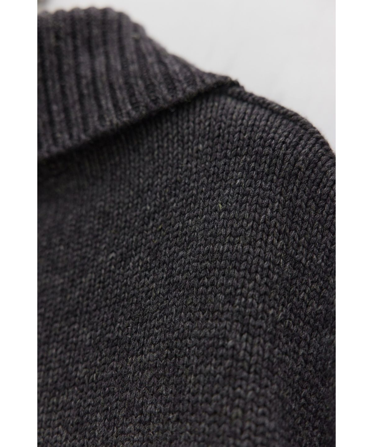 유스(YOUTH) Heavy-weight Knit Cardigan - Charcoal Grey