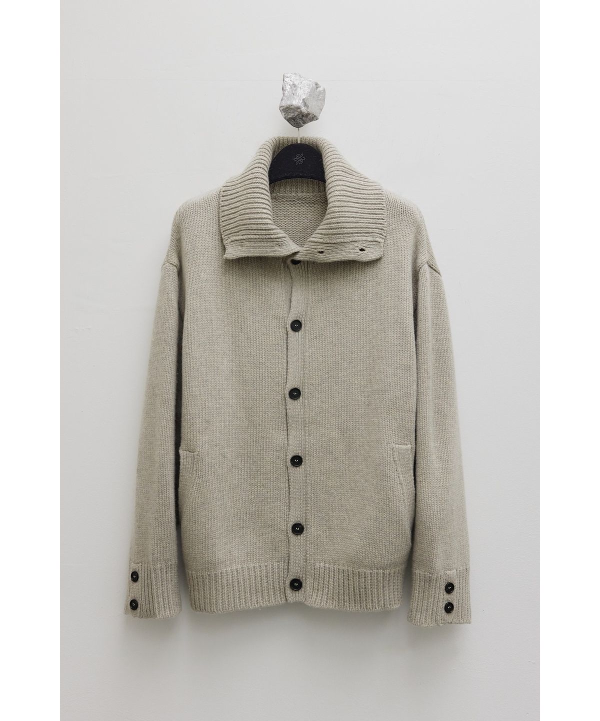 유스(YOUTH) Heavy-weight Knit Cardigan - Melange Beige