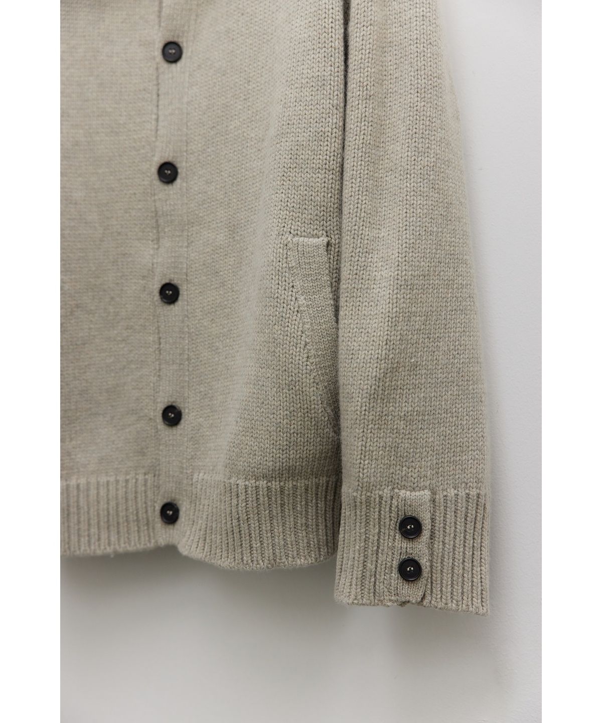 유스(YOUTH) Heavy-weight Knit Cardigan - Melange Beige