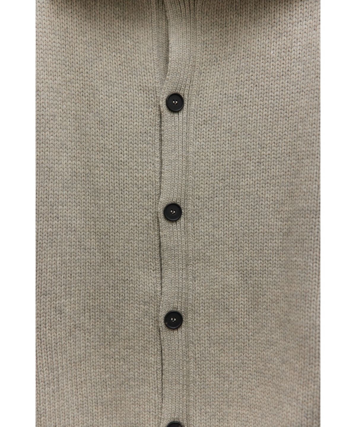 유스(YOUTH) Heavy-weight Knit Cardigan - Melange Beige