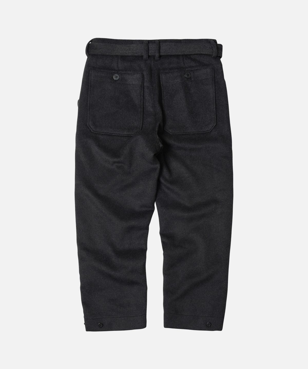 프리즘웍스(FRIZMWORKS) WOOL BELTED DECK PANTS _ CHARCOAL