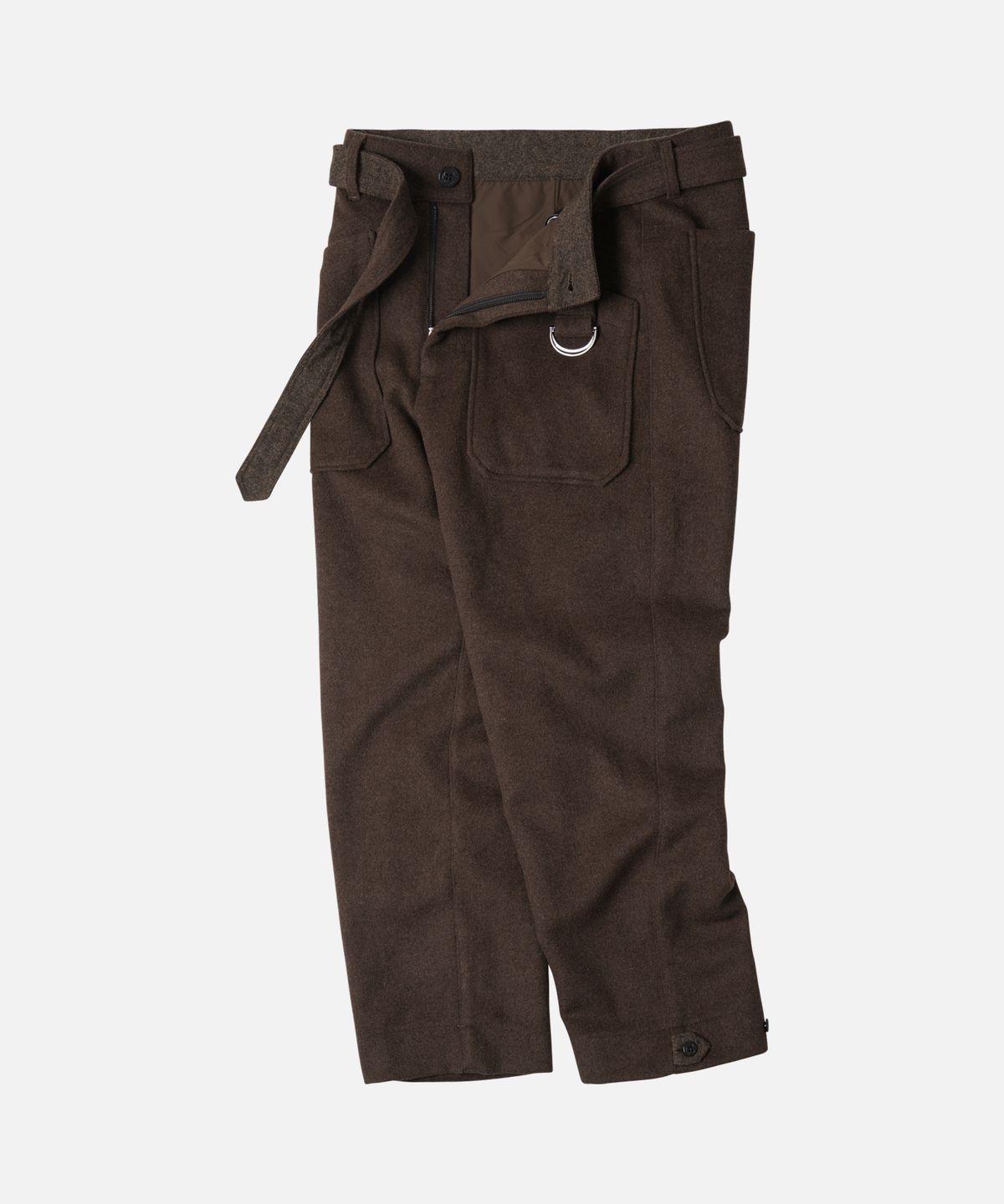 프리즘웍스(FRIZMWORKS) WOOL BELTED DECK PANTS _ BROWN