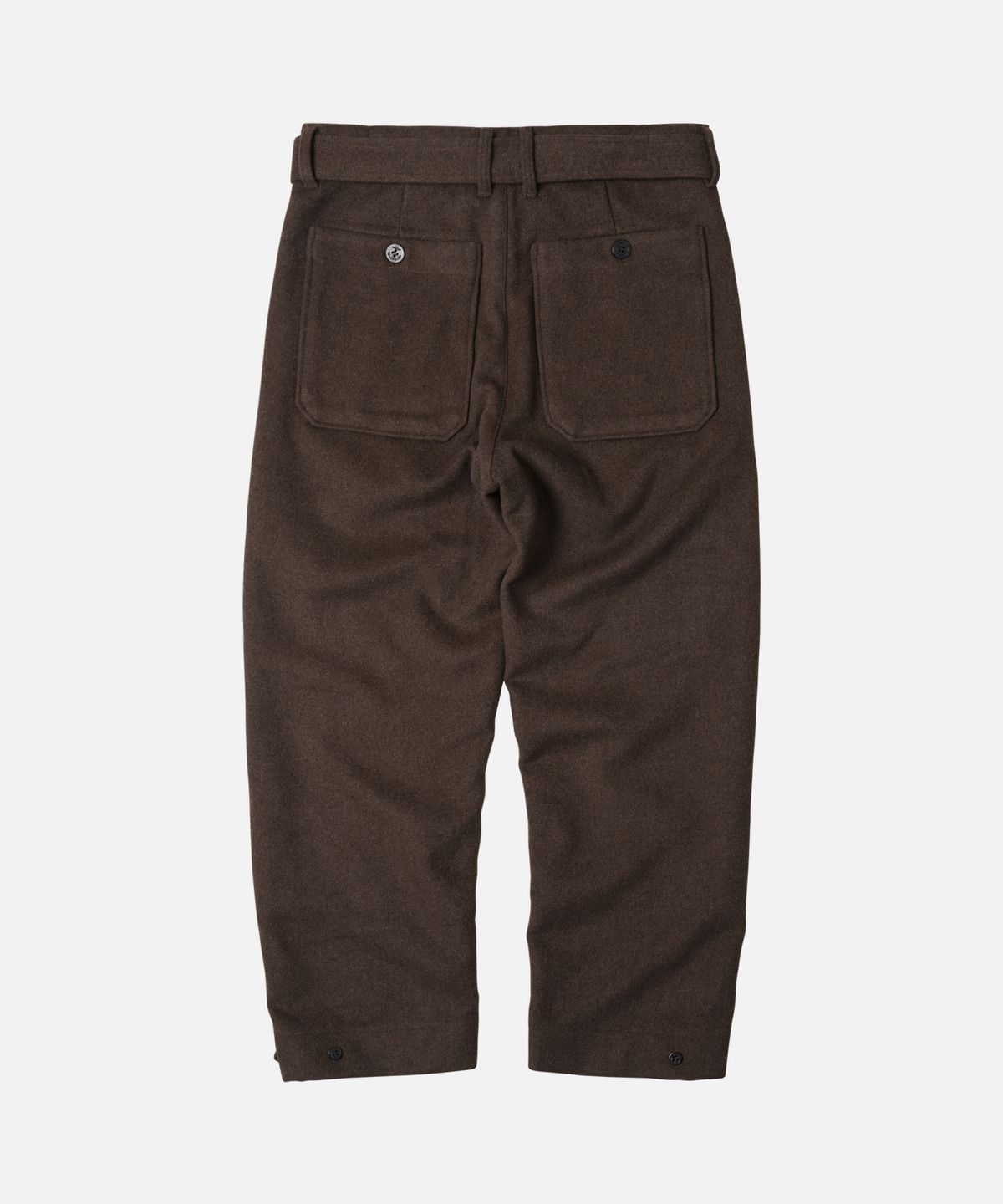 프리즘웍스(FRIZMWORKS) WOOL BELTED DECK PANTS _ BROWN