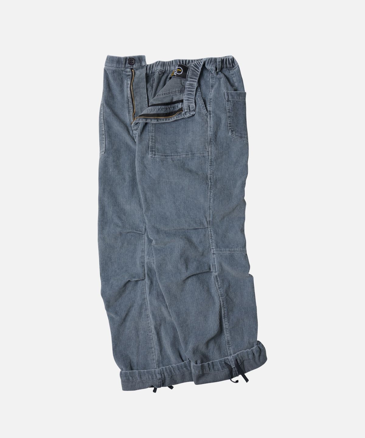 프리즘웍스(FRIZMWORKS) CORDUROY BANDING WIDE FATIGUE PANTS _ NAVY