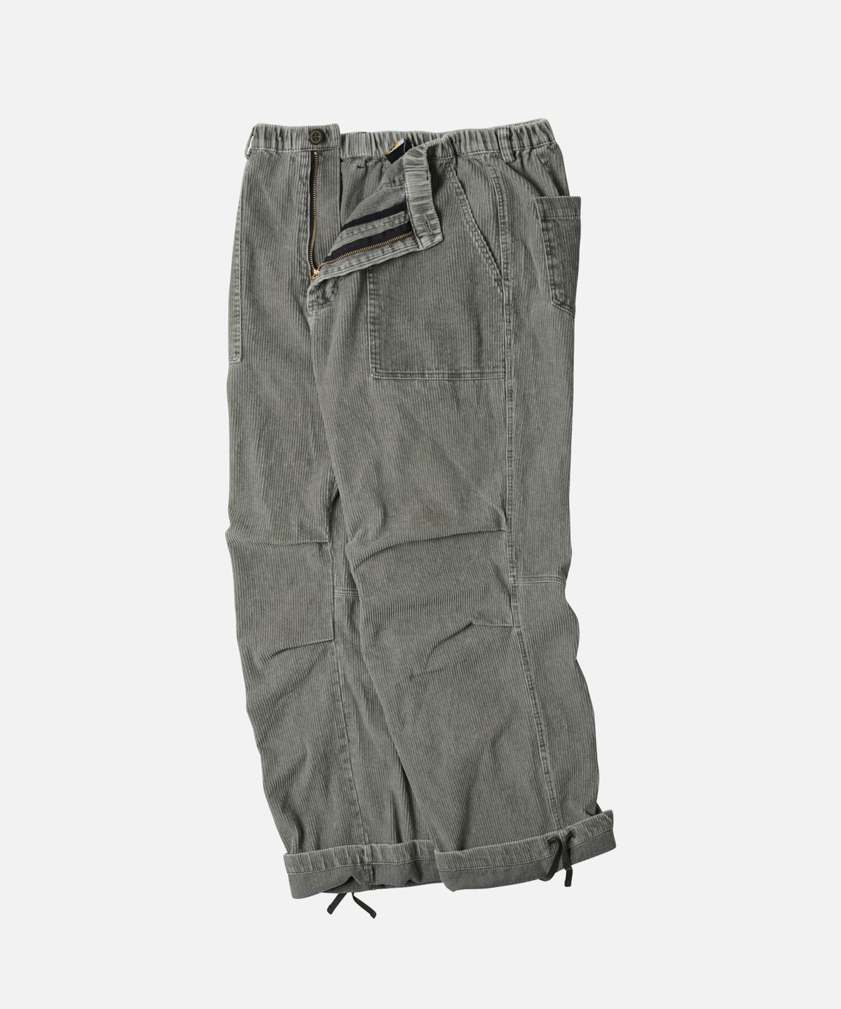 프리즘웍스(FRIZMWORKS) CORDUROY BANDING WIDE FATIGUE PANTS _ OLIVE