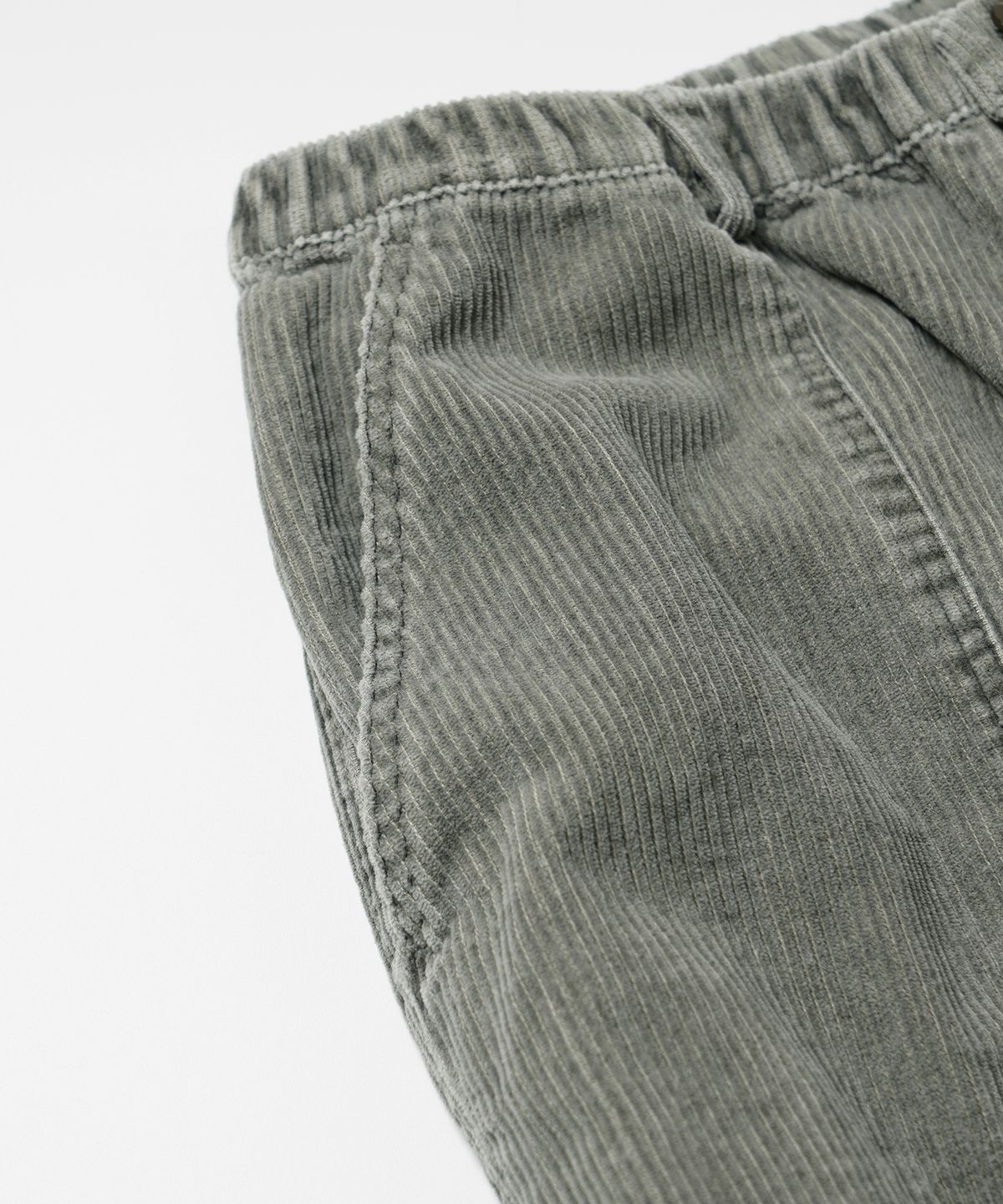 프리즘웍스(FRIZMWORKS) CORDUROY BANDING WIDE FATIGUE PANTS _ OLIVE
