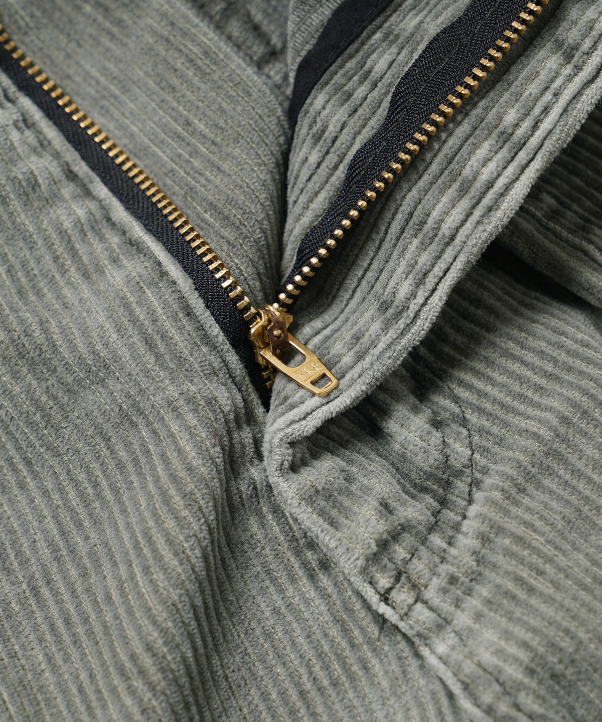 프리즘웍스(FRIZMWORKS) CORDUROY BANDING WIDE FATIGUE PANTS _ OLIVE