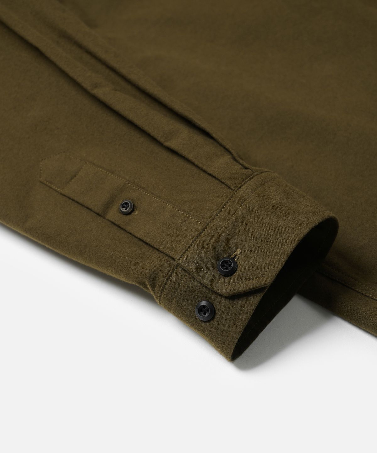 프리즘웍스(FRIZMWORKS) FLANNEL FRENCH SHIRT _ OLIVE