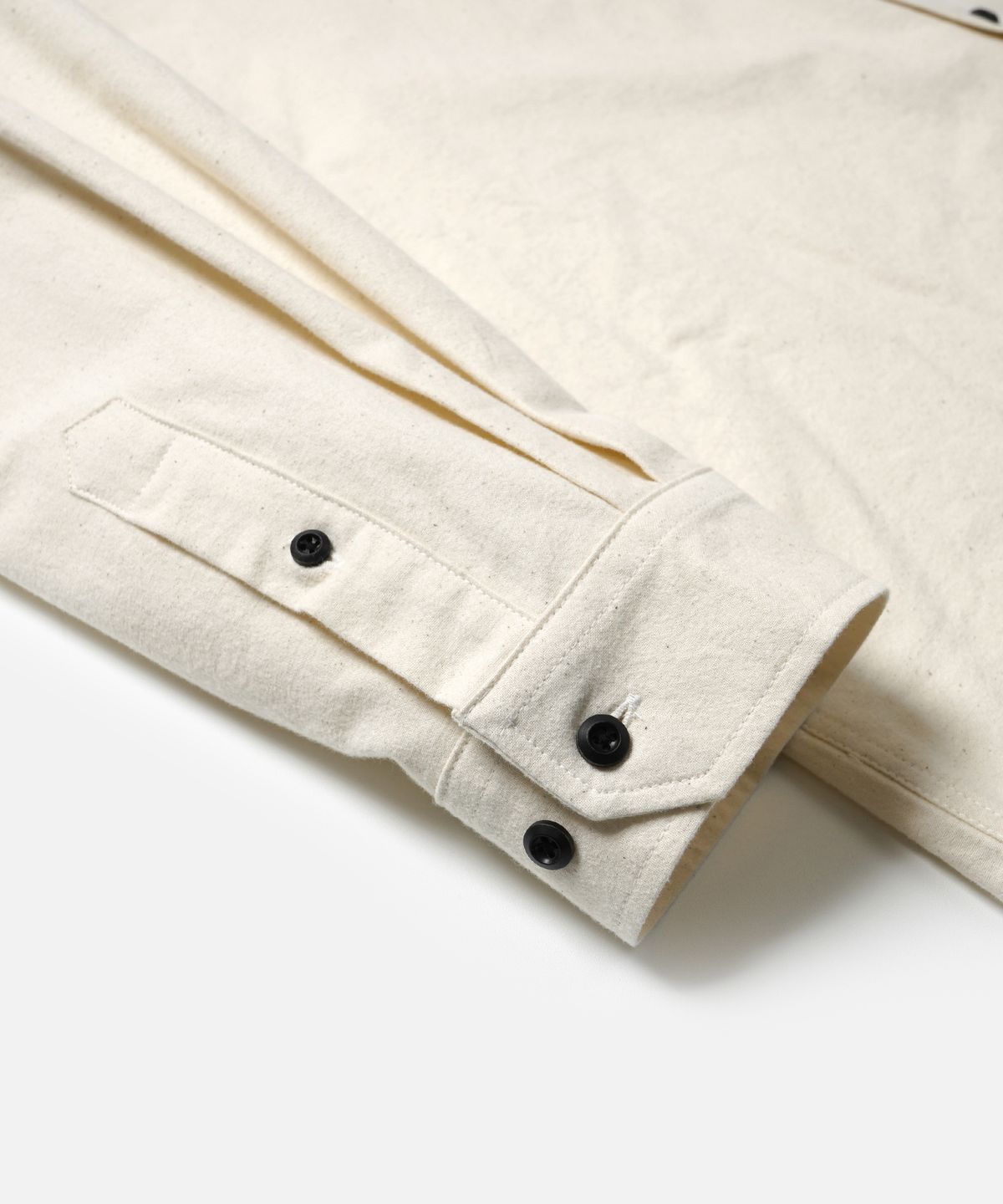 프리즘웍스(FRIZMWORKS) FLANNEL FRENCH SHIRT _ NATURAL