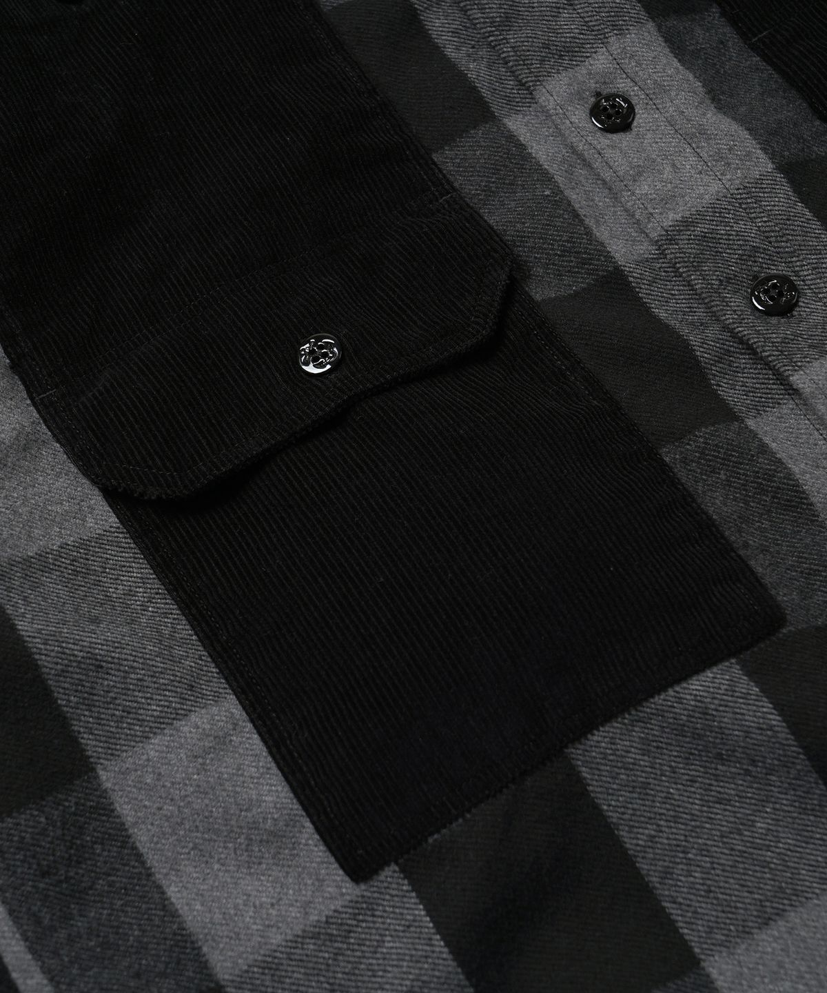 프리즘웍스(FRIZMWORKS) BUFFALO HUNTING SHIRT JACKET _ BLACK