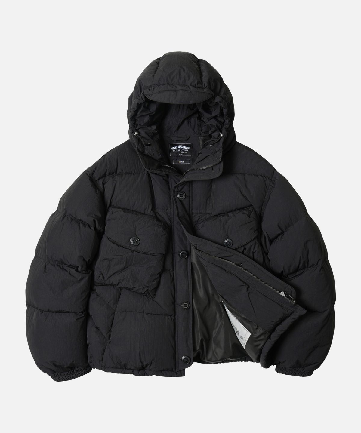 프리즘웍스(FRIZMWORKS) SMOCK PUFFER DOWN PARKA _ BLACK