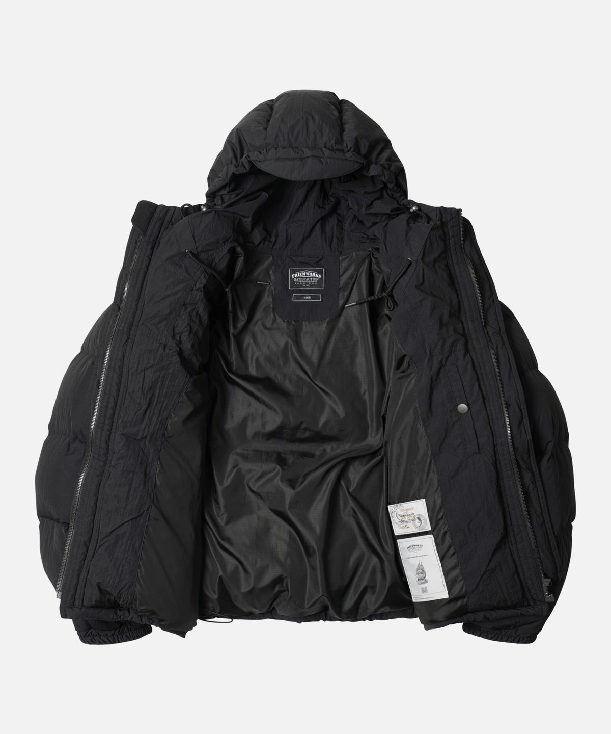 프리즘웍스(FRIZMWORKS) SMOCK PUFFER DOWN PARKA _ BLACK
