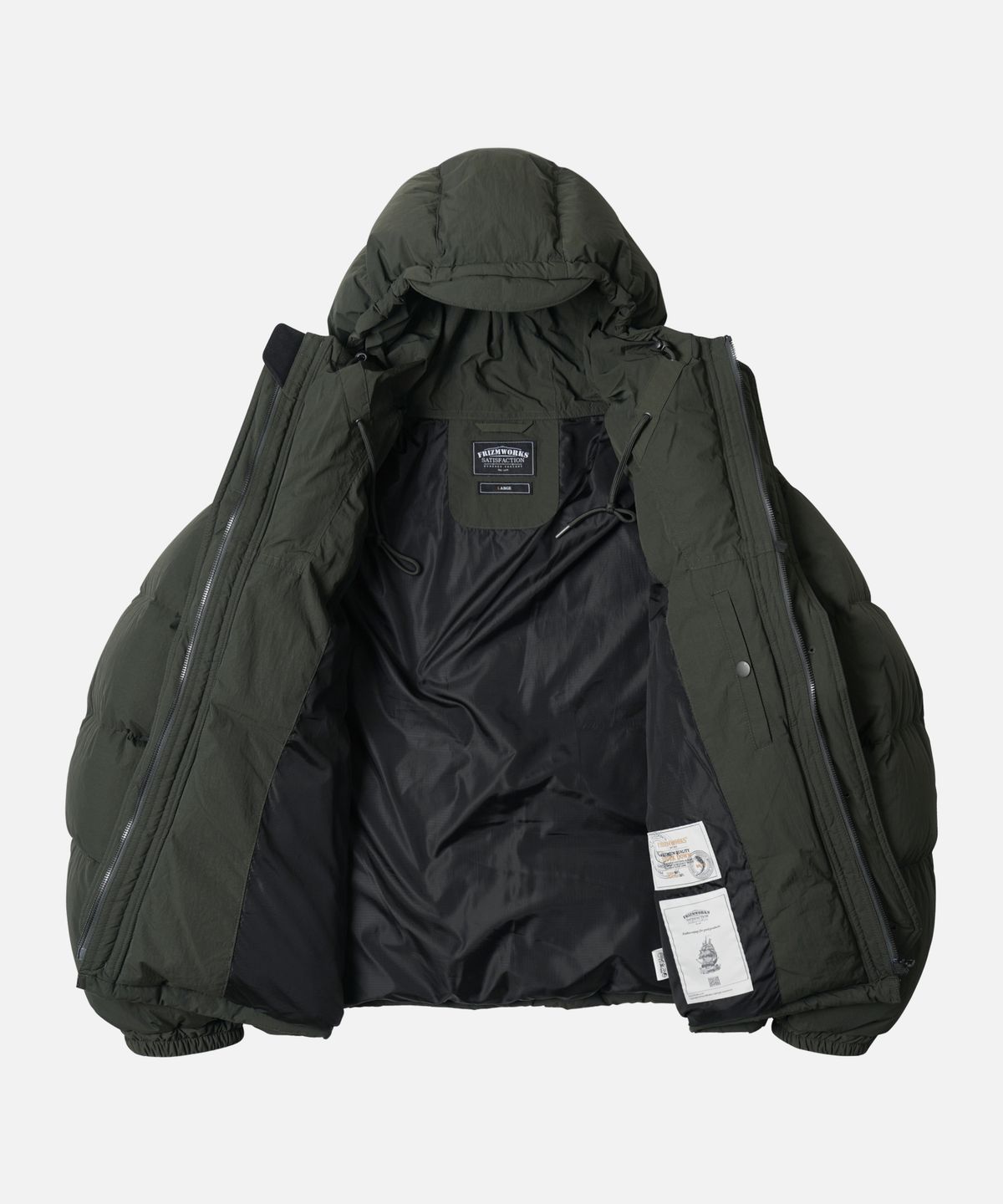 프리즘웍스(FRIZMWORKS) SMOCK PUFFER DOWN PARKA _ DARK GREEN