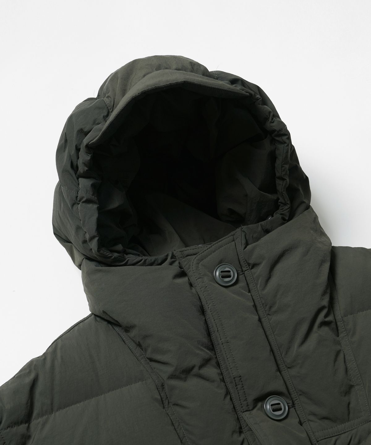 프리즘웍스(FRIZMWORKS) SMOCK PUFFER DOWN PARKA _ DARK GREEN