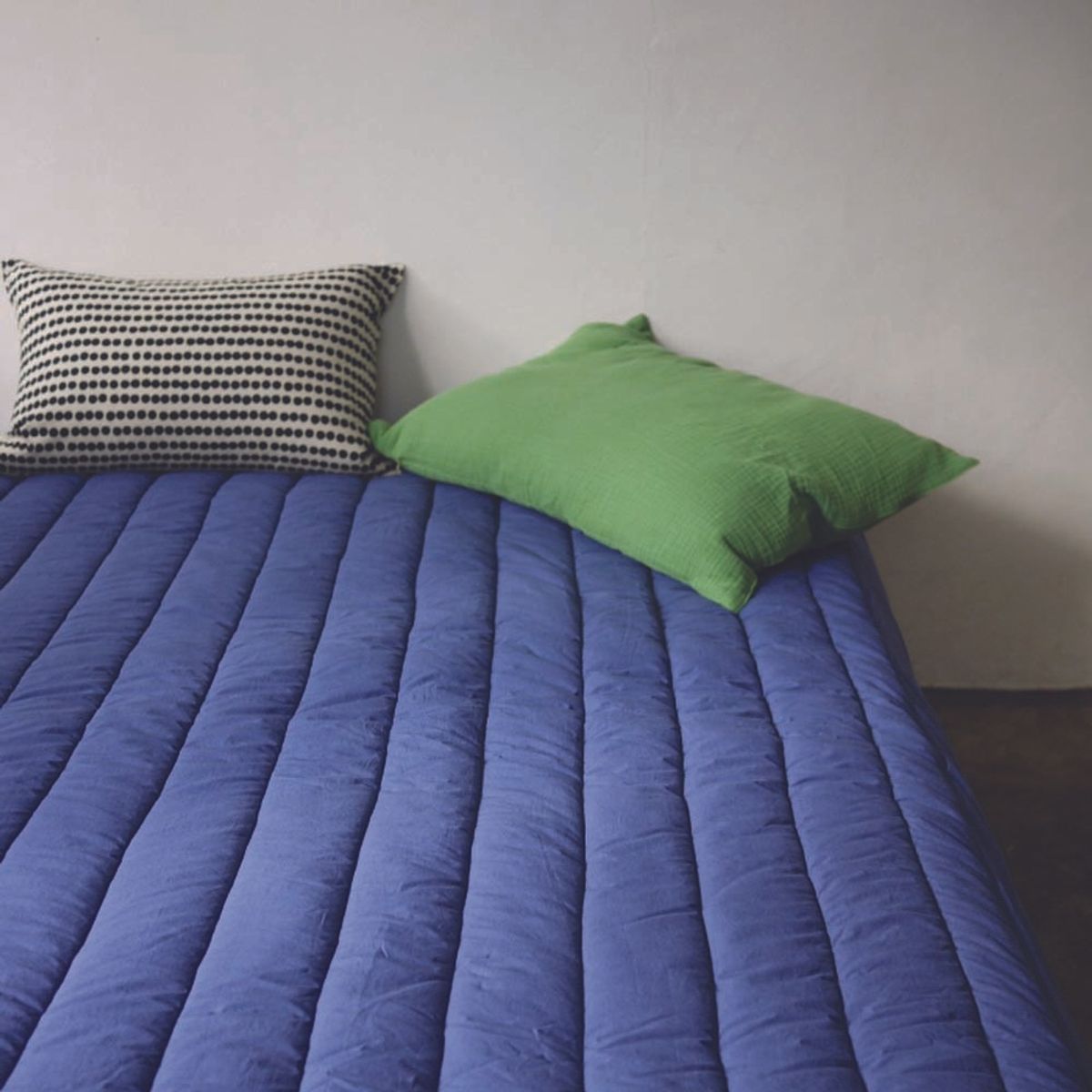 봄봄패브릭스(BOMBOM FABRICS) Soft, washed cotton Quilt mattress cover / navy