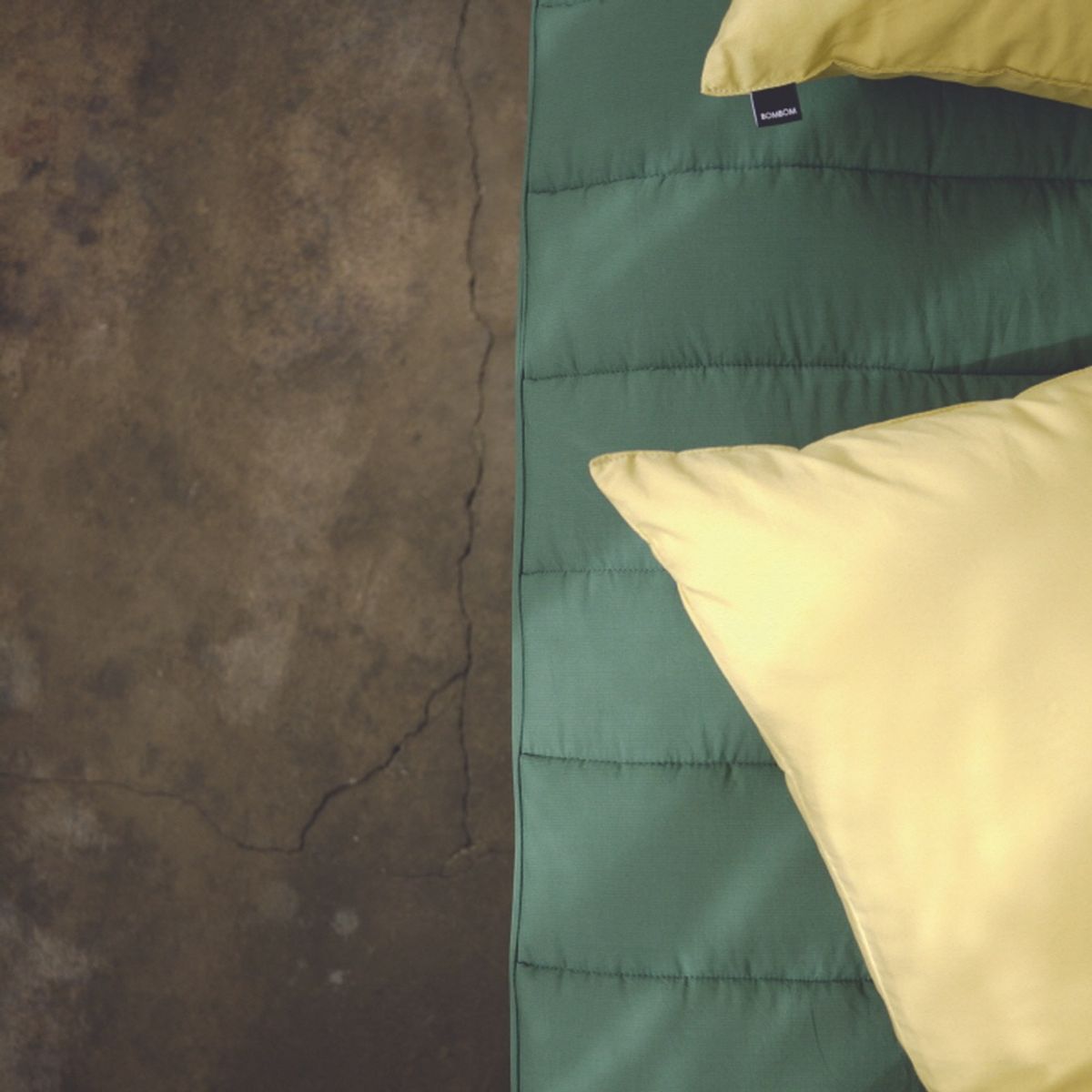 봄봄패브릭스(BOMBOM FABRICS) Soft, washed cotton Quilt mattress cover / herb green(100수)
