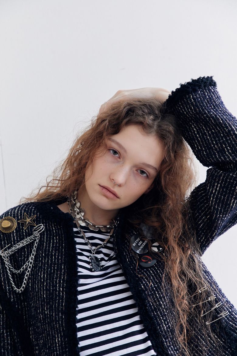 MUSINSA公式 | DARED CURLY TRIMMING TWEED JACKET