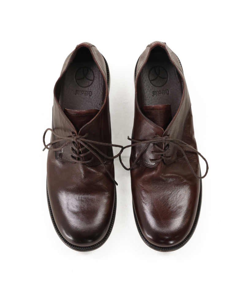 MUSINSA公式 | YASE Holly Horsehide Comfort Derby Shoes Brown