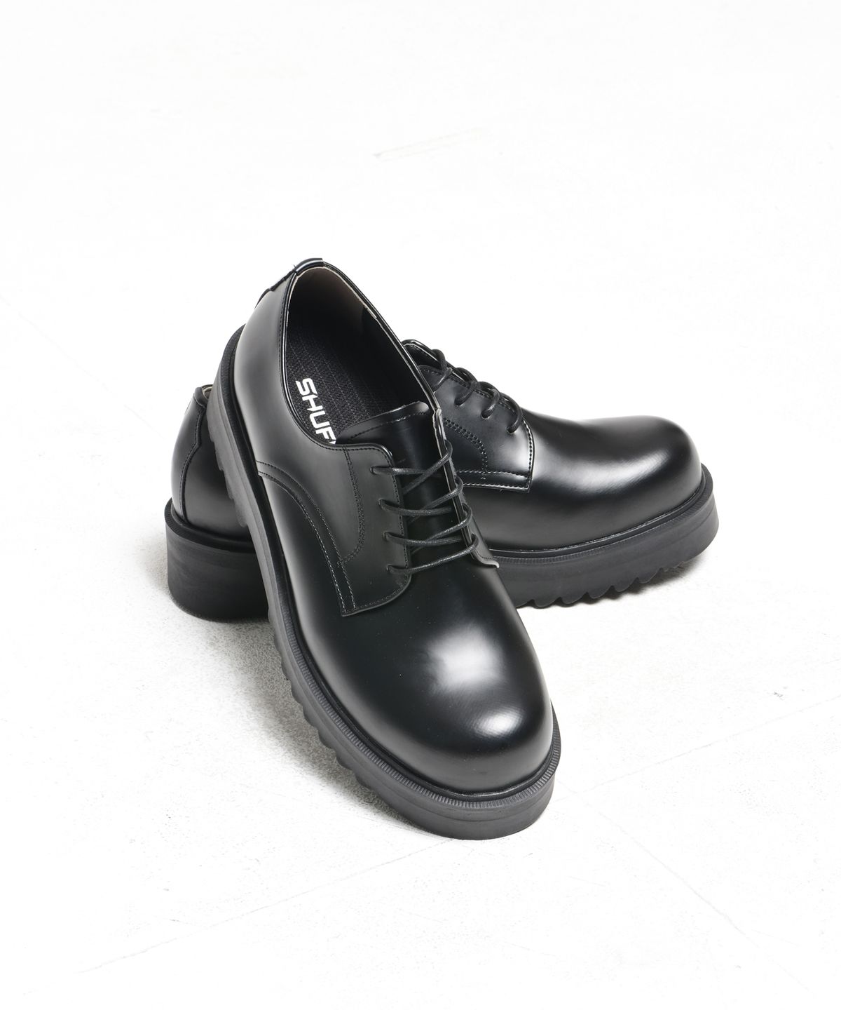 슈피트(SHUFIT) 6.5cm 와이드 더비슈즈 볼륨 무광 구두 SFT-206