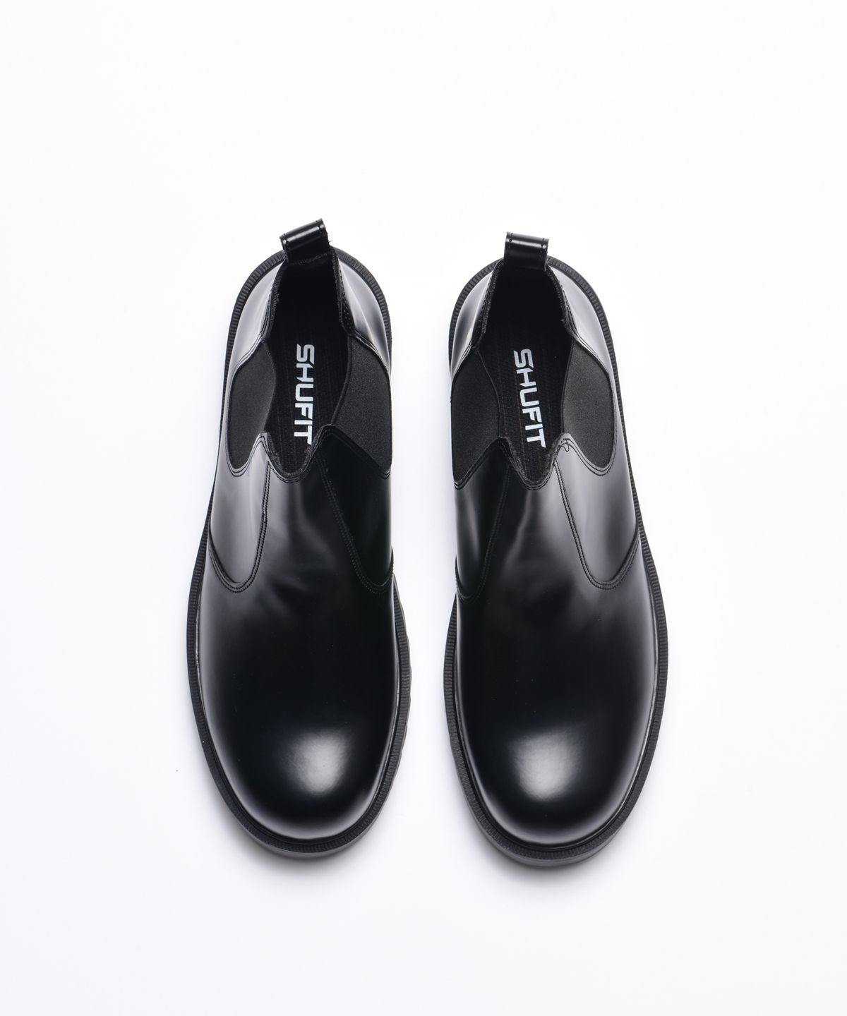 슈피트(SHUFIT) 6.5cm 키높이 와이드 볼륨 무광 첼시부츠 SFT-301
